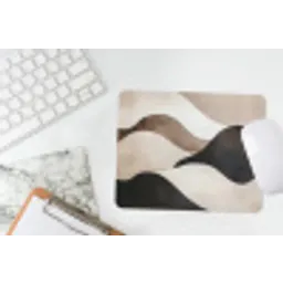 Golven - Abstract - Beige muismat rubber klein -witbureau
