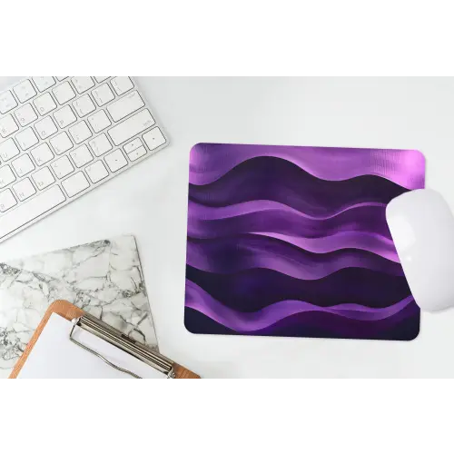 Golven - Abstract - Paars muismat rubber klein -witbureau