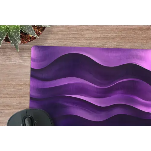 Golven - Abstract - Paars muismat rubber klein -closeup
