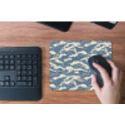 Golven - Klassiek - Blauw muismat rubber klein 262 -toetsenbord