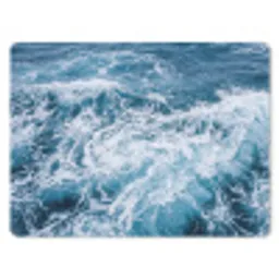 Golven - Oceaan - Blauw muismat rubber klein -3d