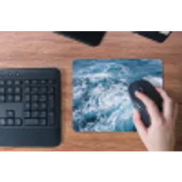 Golven - Oceaan - Blauw muismat rubber klein -toetsenbord