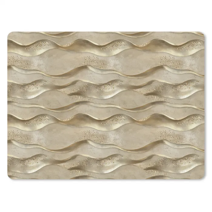 Golven - Patroon - Goud muismat rubber klein 262 -3d