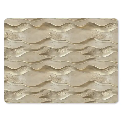 Golven - Patroon - Goud muismat rubber klein 262 -3d