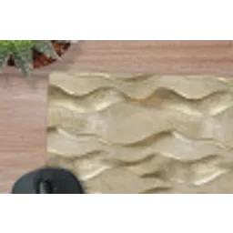 Golven - Patroon - Goud muismat rubber klein 262 -closeup