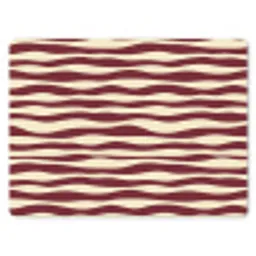 Golven - Rood - Patroon - Crème muismat rubber klein 262 -3d