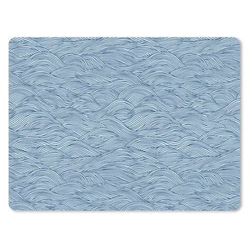 Golven - Ritmisch - Blauw muismat rubber klein 262 -3d
