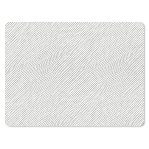 Golven - Ribbels - Wit muismat rubber klein 262 -3d