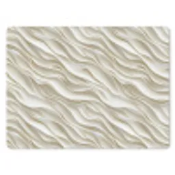 Golven - Wit - Minimalistisch muismat rubber klein 262 -3d