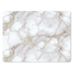 Wit - Goud - Marmer - Grijs muismat rubber klein 262 -3d