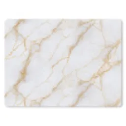 Wit - Goud - Marmer - Aders muismat rubber klein 262 -3d