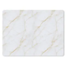 Wit - Marmer - Goud - Luxueus muismat rubber klein 262 -3d