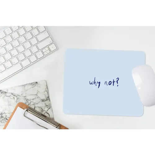 Why not - Blauw - Donker blauw - Quote muismat rubber klein -witbureau