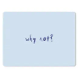 Why not - Blauw - Donker blauw - Quote muismat rubber klein -3d