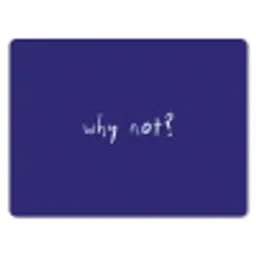Why not - Blauw - Handgeschreven muismat rubber klein -3d