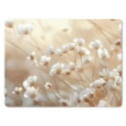 Wilde - Bloemen - Wit muismat rubber klein -3d
