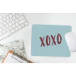 XOXO - Blauw - Rood muismat rubber klein -witbureau