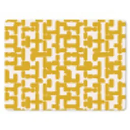Geel - Beige - Patroon muismat rubber klein 262 -3d