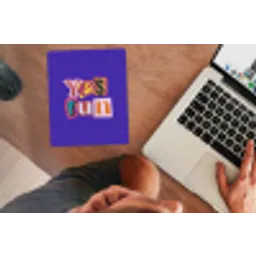 Yes fun - Kleurrijk - Collage-stijl muismat rubber klein -laptop