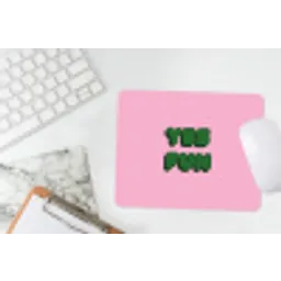 Yes fun - Groen - Roze muismat rubber klein -witbureau