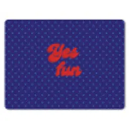 Yes fun - Rood - Blauw - Stippen muismat rubber klein -3d