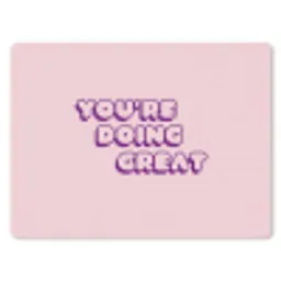 You're doing great - Roze - Bubble letters muismat rubber klein -3d
