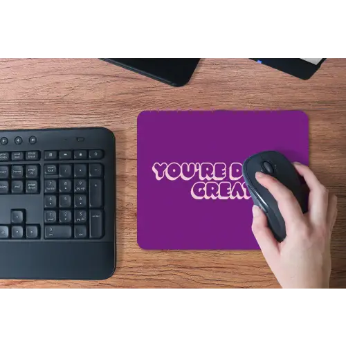 You're doing great - Paars - Bubble letters muismat rubber klein -toetsenbord