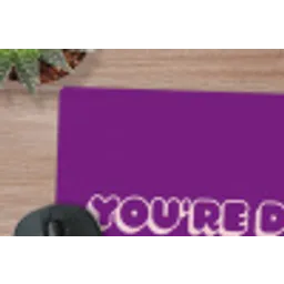 You're doing great - Paars - Bubble letters muismat rubber klein -closeup