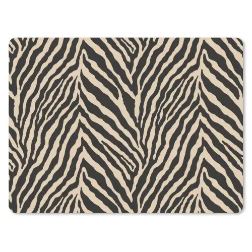 Zebra - Klassiek - Zwart muismat rubber klein 262 -3d