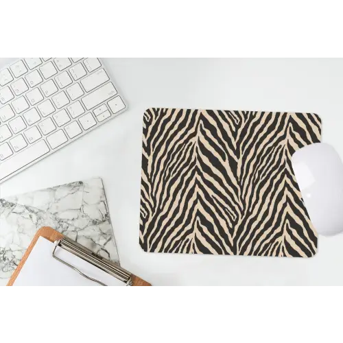 Zebra - Klassiek - Zwart muismat rubber klein 262 -witbureau