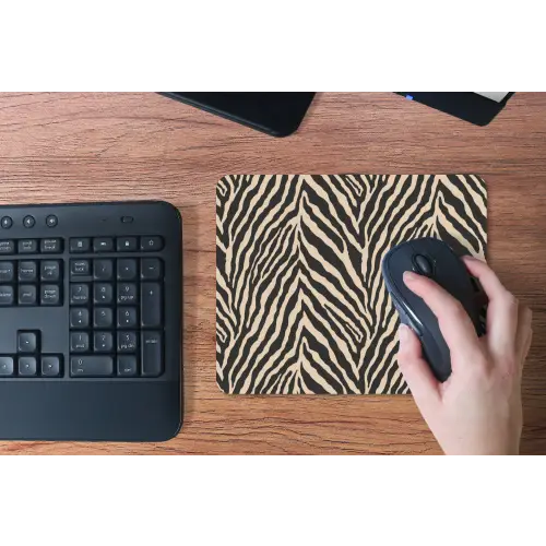 Zebra - Klassiek - Zwart muismat rubber klein 262 -toetsenbord