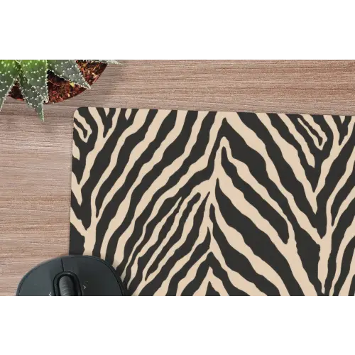 Zebra - Klassiek - Zwart muismat rubber klein 262 -closeup