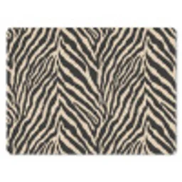 Zebra - Klassiek - Zwart muismat rubber klein 262 -3d