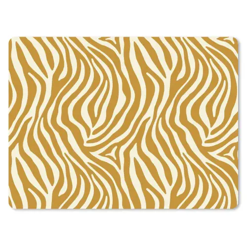 Zebra - Klassiek - Oker - Geel muismat rubber klein 262 -3d