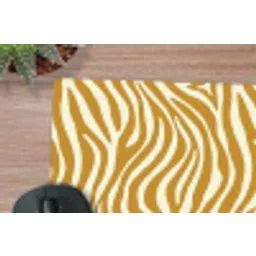 Zebra - Klassiek - Oker - Geel muismat rubber klein 262 -closeup