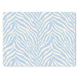 Zebra - Motief - Blauw - Wit muismat rubber klein 262 -3d