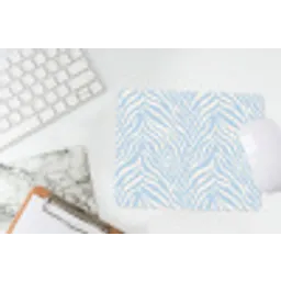 Zebra - Motief - Blauw - Wit muismat rubber klein 262 -witbureau