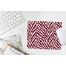 Zebra - Motief - Bordeaux - Rood muismat rubber klein 262 -witbureau
