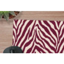 Zebra - Motief - Bordeaux - Rood muismat rubber klein 262 -closeup