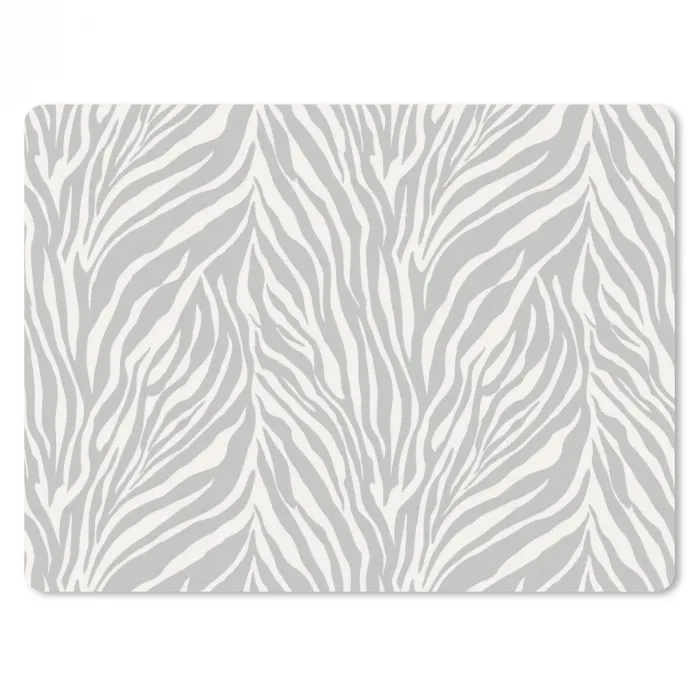 Zebra - Motief - Grijs muismat rubber klein 262 -3d
