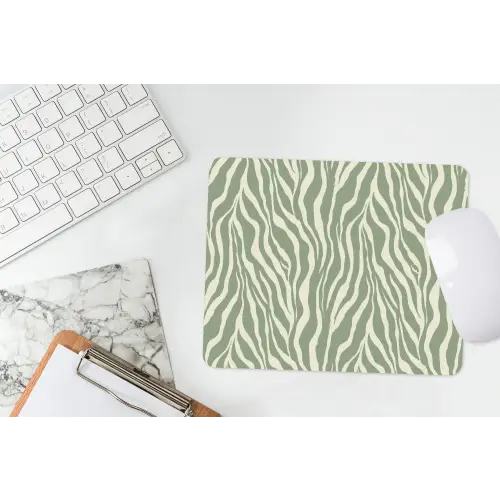 Zebra - Motief - Groen muismat rubber klein 262 -witbureau
