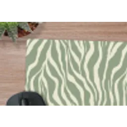 Zebra - Motief - Groen muismat rubber klein 262 -closeup