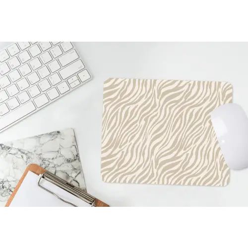 Zebra - Patroon - Beige muismat rubber klein 262 -witbureau