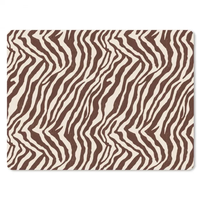Zebra - Patroon - Zwart - Wit muismat rubber klein 262 -3d