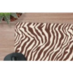 Zebra - Patroon - Zwart - Wit muismat rubber klein 262 -closeup