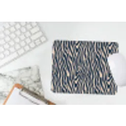 Zebra - Patroon - Blauw - Beige muismat rubber klein 262 -witbureau