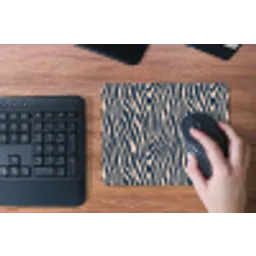 Zebra - Patroon - Blauw - Beige muismat rubber klein 262 -toetsenbord