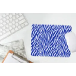 Zebra - Patroon - Kobalt - Blauw muismat rubber klein 262 -witbureau