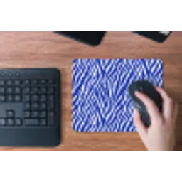 Zebra - Patroon - Kobalt - Blauw muismat rubber klein 262 -toetsenbord