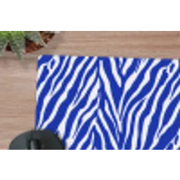 Zebra - Patroon - Kobalt - Blauw muismat rubber klein 262 -closeup